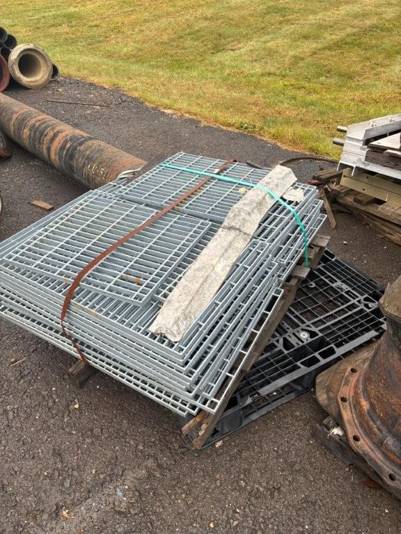 Lot Of Galvanized Grating